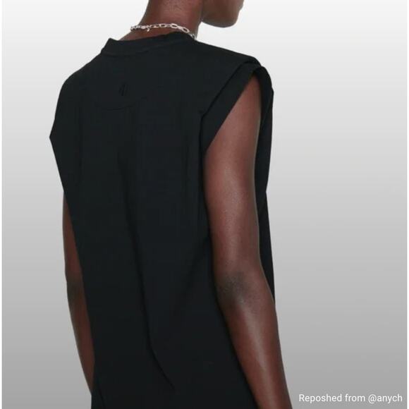 Anine Bing Organic Cotton Tanner Dress in Black XS - Picture 2 of 6